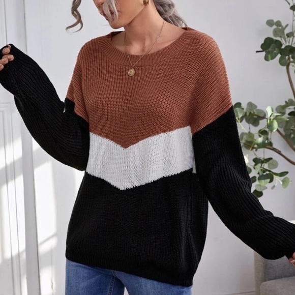 Color Block, Sweater, long sleeves - Picture 2 of 4